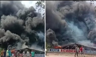 नेहरू नगर के अंडर ब्रिज में लगी भीषण आग