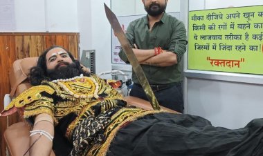 भिलाई में प्रभु श्रीराम के हाथो वध से पहले रावण ने रक्तदान कर पूरे देश को दिया  संदेश
