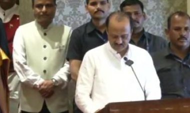 अजित पवार ने शिंदे सरकार में ली डिप्टी सीएम पद की शपथ