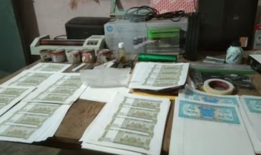 जाली नोट छापने के अड्डे पर पुलिस की छापेमारी,  45 हजार नकली नोट बरामद