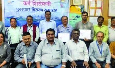 शिरोमणि पुरस्कार से नवाजे गए बीएसपी कर्मचारी