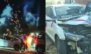 शादी में पटाखे फोड़ने को लेकर वारातियों से विवाद, युवक ने लोगों को कार से कुचला, दुल्हन के भाई की मौत, 7 की हालत गंभीर