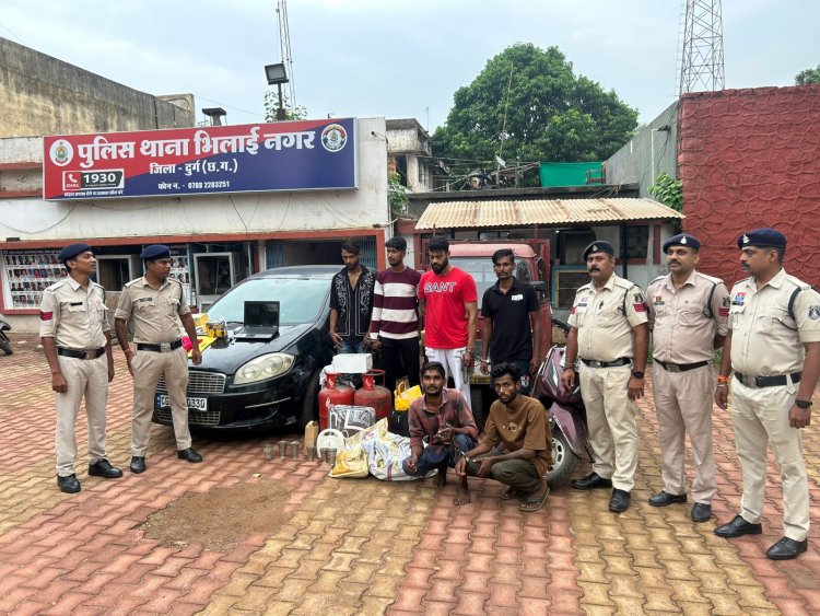 हुडको के मकान से लाखों रुपए की जेवरात चुराने वाले एक नाबालिग सहित 7 आरोपी गिरफ्तार