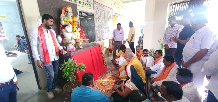विधायक ललित चंद्राकर ने तिरगा में 24 लाख के नवीन विकास कार्यों की रखी आधार शीला
