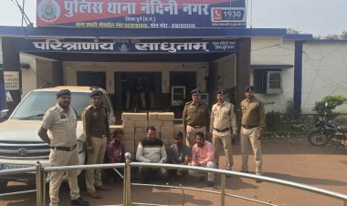 28 पेटी अवैध शराब परिवहन करते चार आरोपी गिरफ्तार, टाटा सफारी वाहन सहित कुल 4.74 लाख का माल जब्त