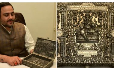 25 लाख का शादी कार्ड, 3 किलो चांदी और 65 देवी-देवताओं की आकृतियां