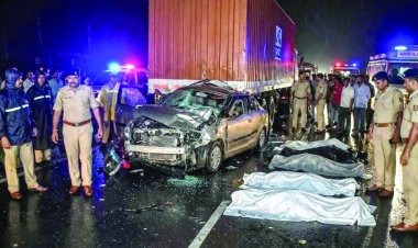 भीषण सड़क हादसा: शादी से लौट रहे छह दोस्तों की कार ट्रक से टकराई, सभी की मौत