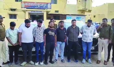 हाईवे पर बर्थडे पार्टी पड़ी भारी: सड़क जाम करने वाले 7 युवक गिरफ्तार, पुलिस ने निकाला जुलूस