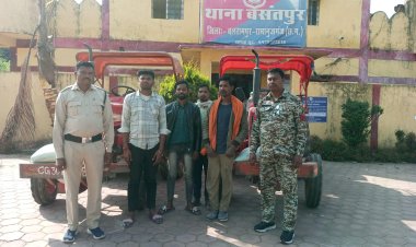 फूलीडूमर घाट से 35 बोरी सीमेंट चोरी, चार आरोपी गिरफ्तार; दो ट्रैक्टर जब्त