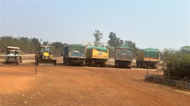 दुर्ग जिला प्रशासन ने की अवैध उत्खनन पर बड़ी कार्रवाई, एक जेसीबी, एक ट्रेक्‍टर और चार हाईवा जब्त