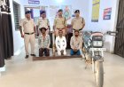 फ्लाई ऐश ब्रिक्स में चोरी करने वाले 3 आरोपी गिरफ्तार, पंप और लोहे के एंगल बरामद