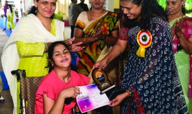 दिव्यांग बच्चों ने दिखाई प्रतिभा