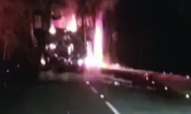  नक्सलियों ने  यात्रियों को उतारकर बस में लगा दी आग