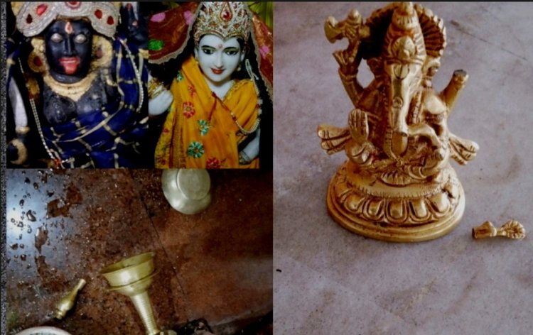 सेक्टर 5 मंदिर से भगवान का आभूषण चोरी, मूर्ती भी तोड़ी