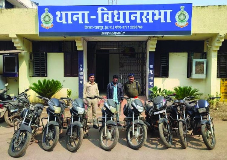 प्रदेश के अलग-अलग जिलों से बाइक चोरी करने वाला युवक पुलिस गिरफ्त में