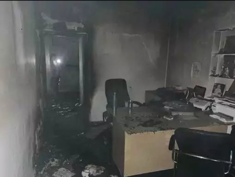 दुर्ग में उद्योगपति के घर व दफ्तर में लगी भीषण आग से लाखों का नुकसान