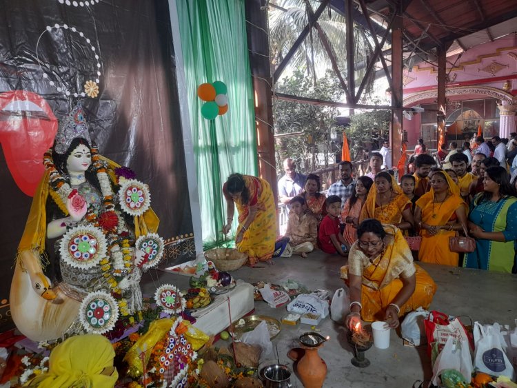 शहर में धूमधाम से मनाया गया सरस्वती पूजा