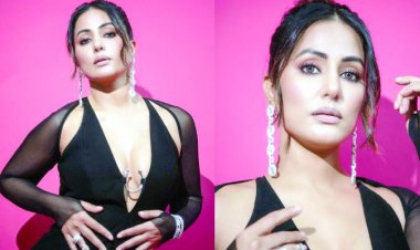 ब्लैक थाई स्लिट गाउन में हिना खान ने लगाया बोल्डनेस का तड़का