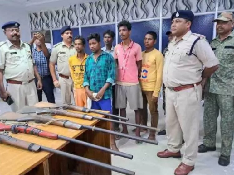 भरमार बंदूक के साथ 5 नक्सली गिरफ्तार