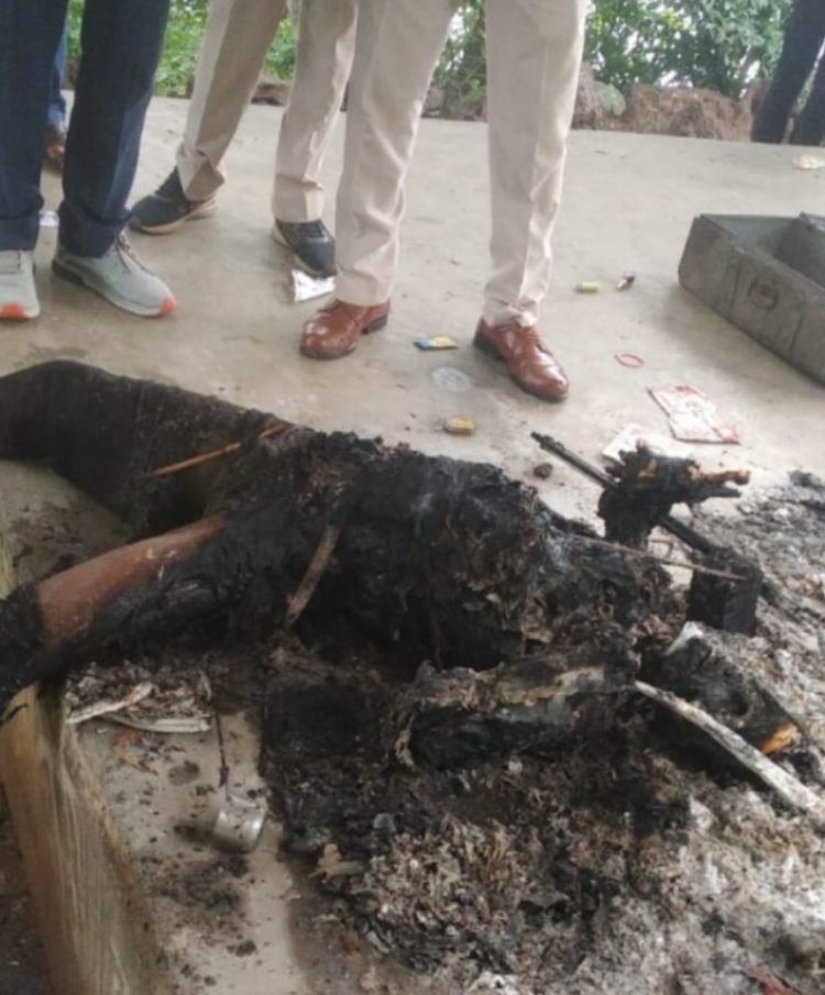 युवक की हत्या कर लगा दी आग, अधजली लाश की शिनाख्त में जुटी दुर्ग पुलिस