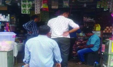 13 दुकानों पर 1 हजार 8 सौ रूपये जुर्माना, प्रतिबंधित प्लास्टिक जब्त