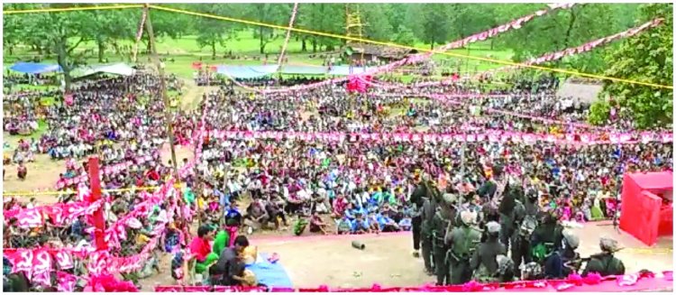 बीजापुर के जंगलों में माओवादियों ने बड़े पैमाने पर मनाया शहीदी सप्ताह, 5 हजार से अधिक ग्रामीणों ने की शिरकत