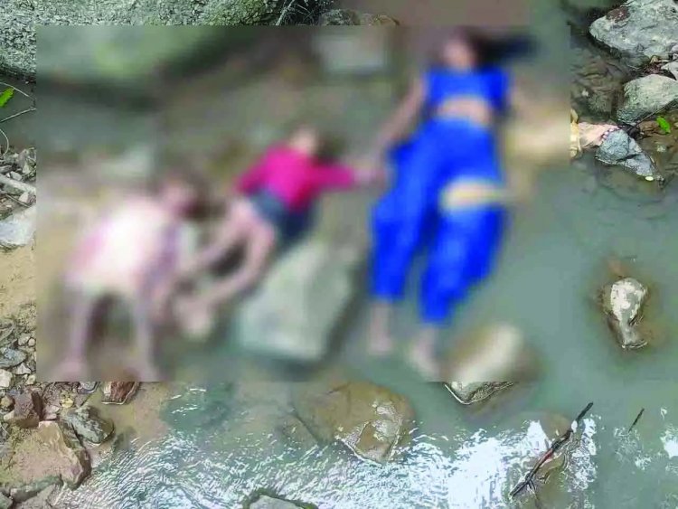 नदी में मिली महिला समेत दो बच्चों की लाशें