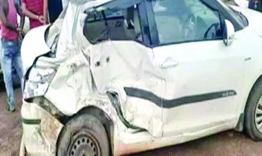 चलती कार का टायर फटने से कांग्रेस नेता की पत्नी की मौत