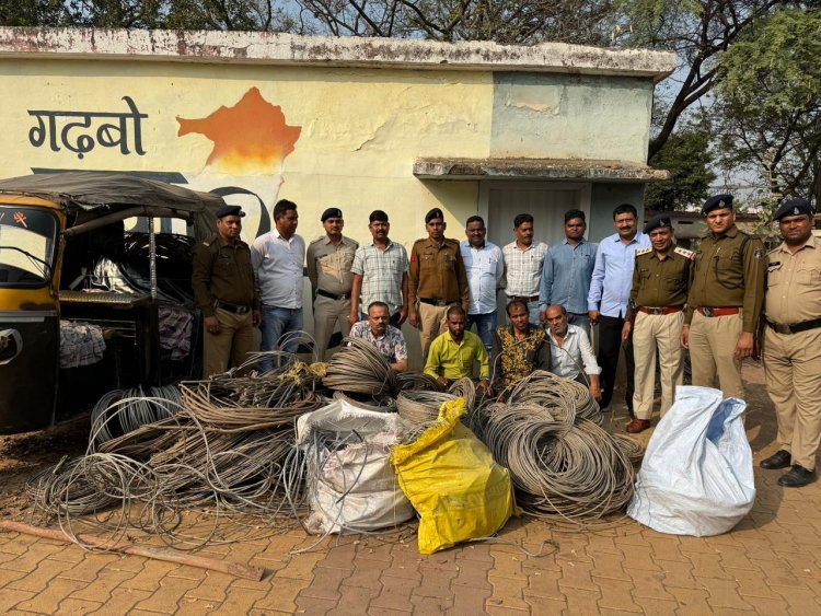 दुर्ग पुलिस ने किया बड़ी चोरी का खुलासा, 5.50 लाख का माल जब्त, 4 गिरफ्तार