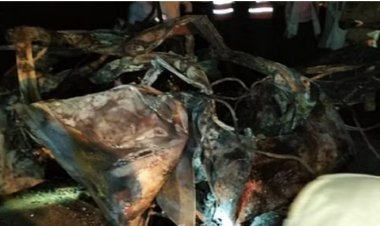 सड़क हादसा: बारात लेकर जा रही दूल्हे सहित 4 लोग कार में जिंदा जले