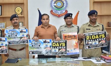 पुलिस अधीक्षक दुर्ग ने अच्छी आदतों को अपने जीवन में उतारने और यातायात नियमों का पालन करने की अपील, दिया 21 दिन का चैलेंज