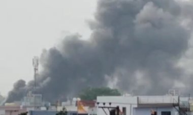 VIDEO फोम फैक्ट्री में लगी भीषण आग से 2 महिलाओं की मौत