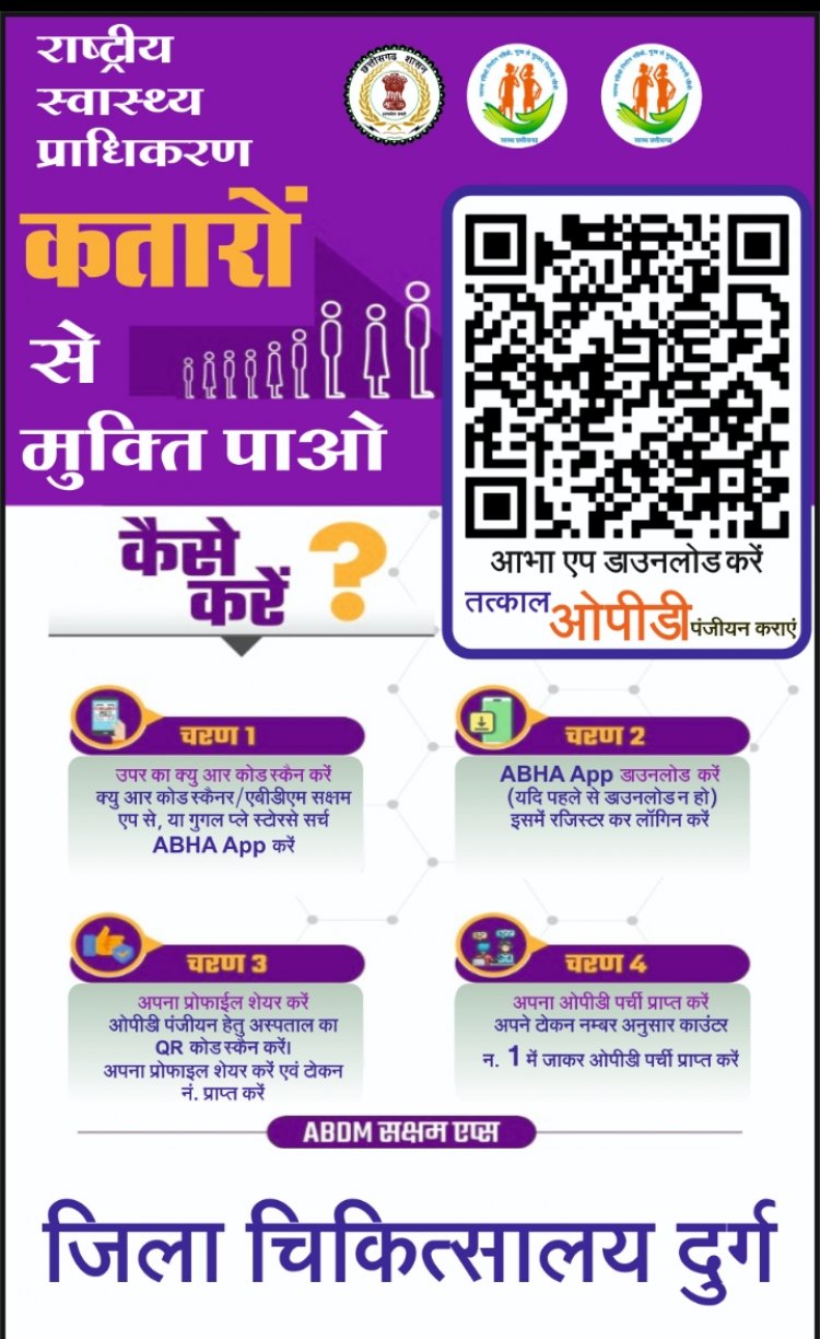 आभा एप का शुभारंभ, अब घर बैठे मरीज कर सकते है OPD पर्ची के लिए रजिस्ट्रेशन, लाईन लगाने की आवश्यकता नहीं