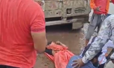 सिटी बस और ट्रक की टक्कर से 20 लोग घायल, दोनों वाहन के ड्राइवर गंभीर, देखें वीडियो