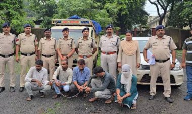 गांजा तस्करों के एक बड़े रैकेट का भंडाफोड़, महिला सहित 5 गिरफ्तार, 43 लाख का माल जब्त 