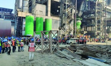 इस सीमेंट प्लांट में स्लैब गिरने से दो मजदूरों की मौत, करीब 50 मजदूर घायल, कई लोगों के दबने की आशंका