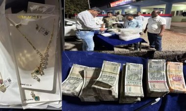 चेकिंग के दौरान कार से तीन करोड़ का 4 किलो सोना और 8 लाख रुपए कैश बरामद