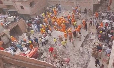 छह मंजिला इमारत गिरने से 4 लेागों की मौत, मलबे में कई लोगों के दबे होने की आशंका, रेस्क्यू ऑपरेशन जारी