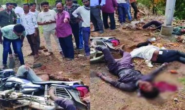 बिजली के खंभे से टकराई तेज रफ्तार बाइक, चार दोस्तों की दर्दनाक मौत