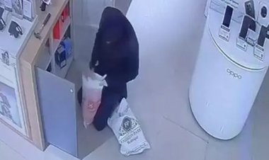 VIDEO रिलायंस डिजिटल स्टोर में 17 आईफोन सहित लाखों रुपए की चोरी