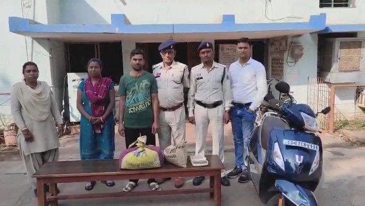 गांजा बेचने के आरोप में महिला सहित दो गिरफ्तार