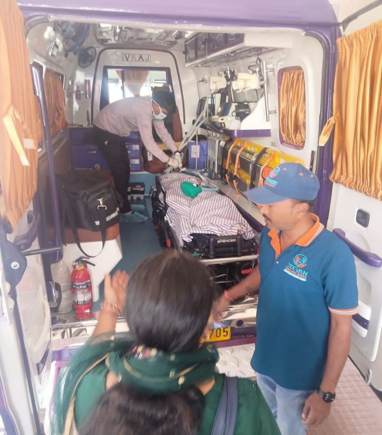 यातायात पुलिस दुर्ग ने ग्रीन कोरिडोर बनाकर रायपुर हॉस्पिटल पहुंचाया गंभीर मरीज को