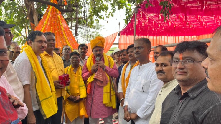 पंचमुखी हनुमान जी की प्राण प्रतिष्ठा, सांसद विजय बघेल ने बजरंगबली की पूजा अर्चना कर उतारी आरती