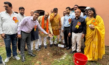 झाड़ूराम देवांगन शासकीय विद्यालय परिसर में पौधरोपण कर दिए पर्यावरण संरक्षण का संदेश 