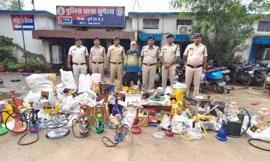 हुक्का सामान बेचने वालों पर दुर्ग पुलिस का प्रहार, 7 आरोपियों से 7 लाख रुपए का माल जब्त
