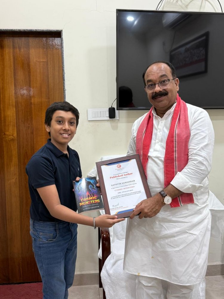 12 वर्षीय सात्विक समद्दार ने लॉन्च की हॉरर फैंटेसी बुक कॉस्मिक मॉन्स्टर, उपमुख्यमंत्री ने दी शुभकामनाएं