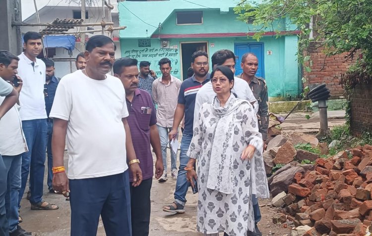 नालों में गंदगी और सड़कों पर जलभराव देख महापौर ने जताई नाराजगी, सफाईकर्मी को फटकार
