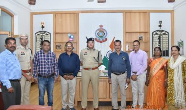 पुलिस विभाग से सेवानिवृत्त अधिकारी-कर्मचारियों का एसएसपी ने किया सम्मान
