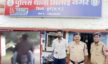 भिलाई में फिल्मी स्टाइल स्टंट पड़ा महंगा, युवती को बुलेट की टंकी पर बिठाकर वाहन चलाने वाला युवक गिरफ्तार