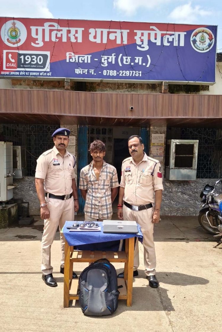 चापड़ दिखाकर लोगों को डाराने वाला आदतन बदमाश गिरफ्तार, स्कूल में भी की चोरी
